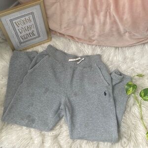 POLO RALPH LAUREN-boys gray sweats w/pockets & drawstring. Sz: 8(s). Normal wear